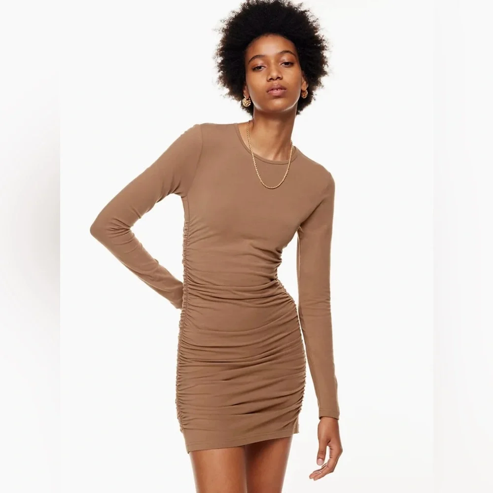 TNA Malibu long sleeve dress in grey - Picture 4 of 8